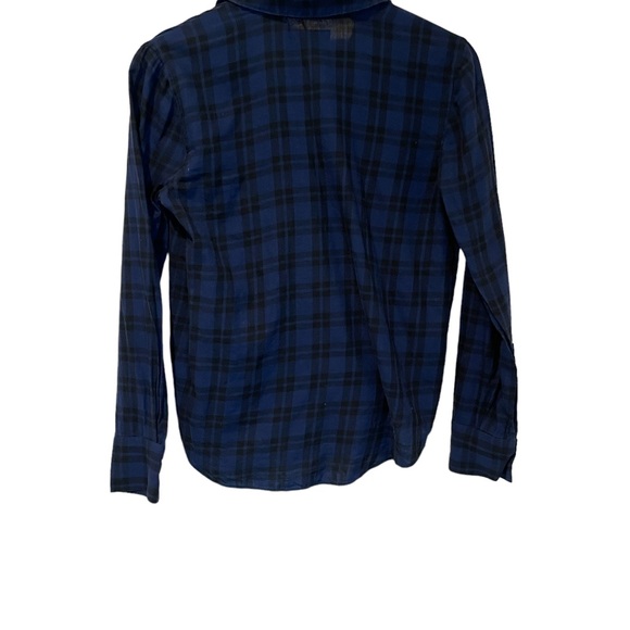 Madewell Blue Button Up Flannel Size XXS - Picture 5 of 5